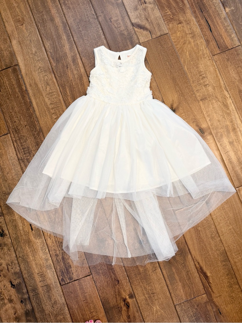 Cat & Jack white Hi-Low Tulle Party Dress